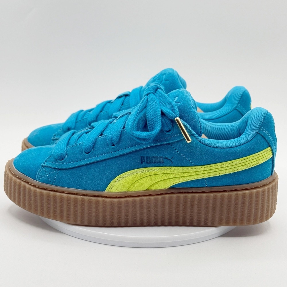 Puma Fenty X Puma Creeper Phatty Shoes Size 7.5 Womens Blue/Yellow NEW - Picture 7 of 13